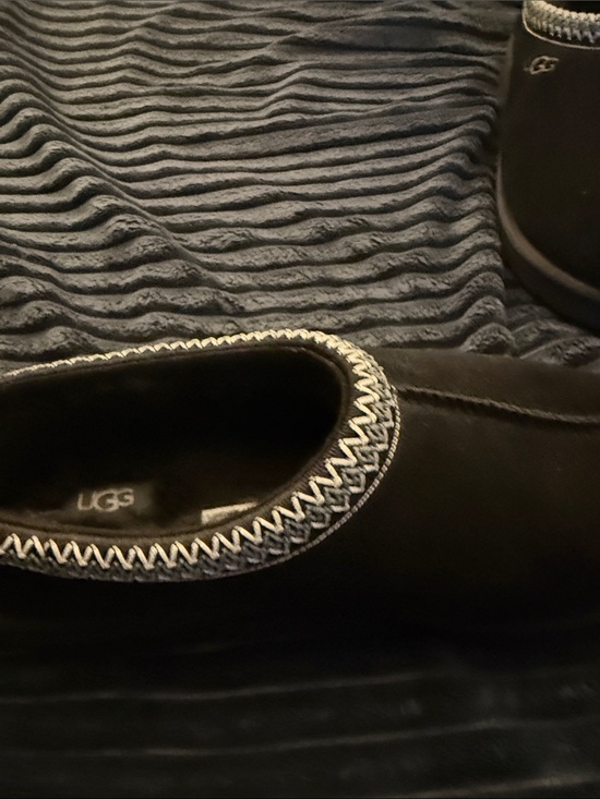 UGG Black Suede Slip-On Clog with Contrast Trim - Tasman Slippers - Size 11 Mens main image 11